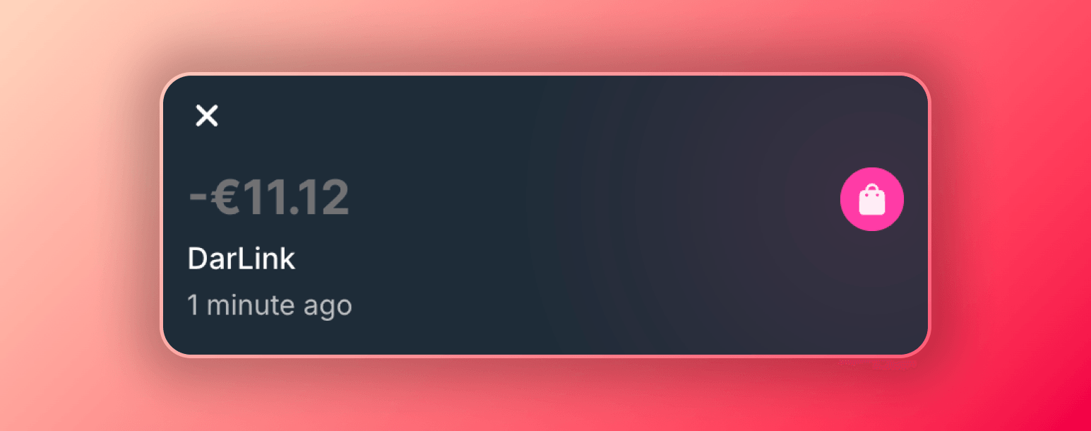 Screenshot of my credit card charge after buying Darlink subscription