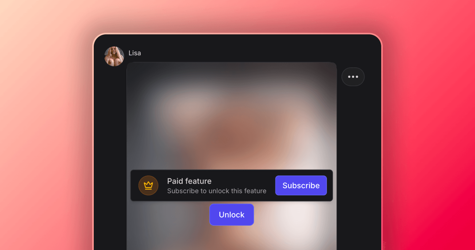 Screenshot of the blurred image that I couldn't see unless I subscribed to GirlfriendGPT.
