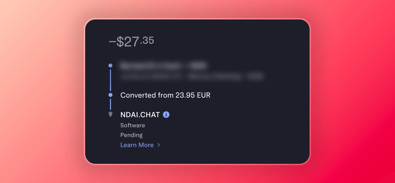 Screenshot of my credit card charge after buying a Spicychat subscription.