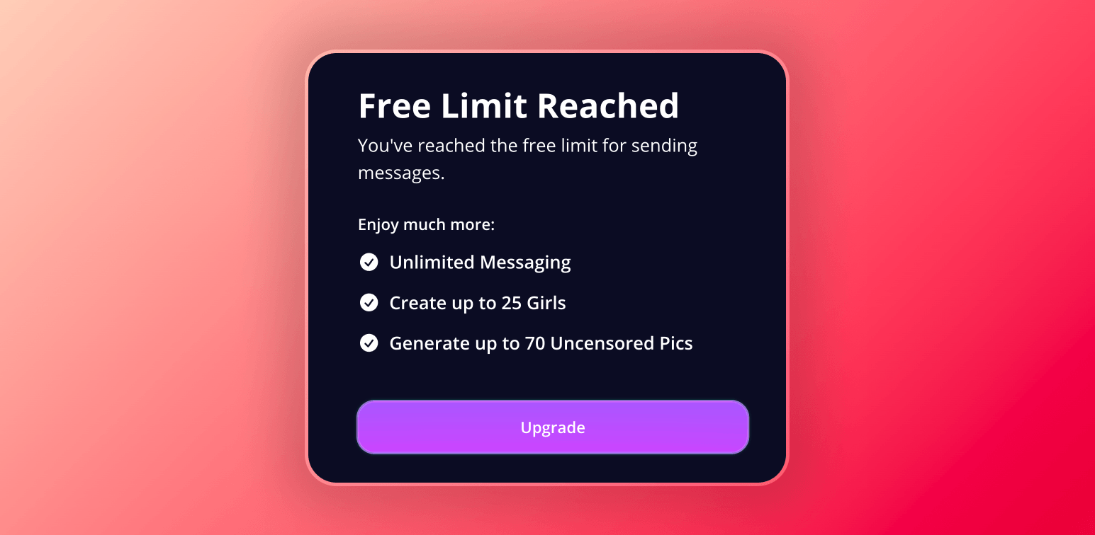Screenshot of the message I got when I reached the limit of the free plan