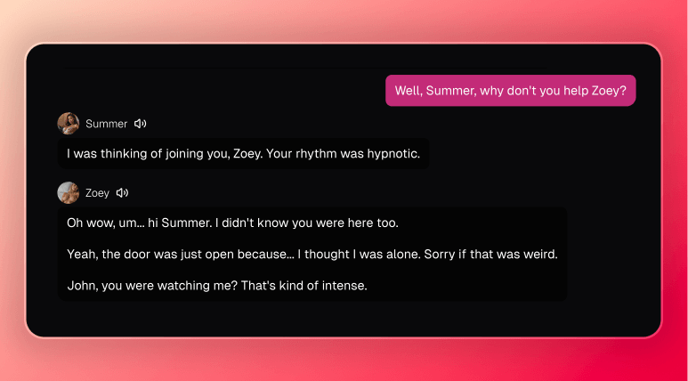 Screenshot of a group chat I had with Zoey and Summer