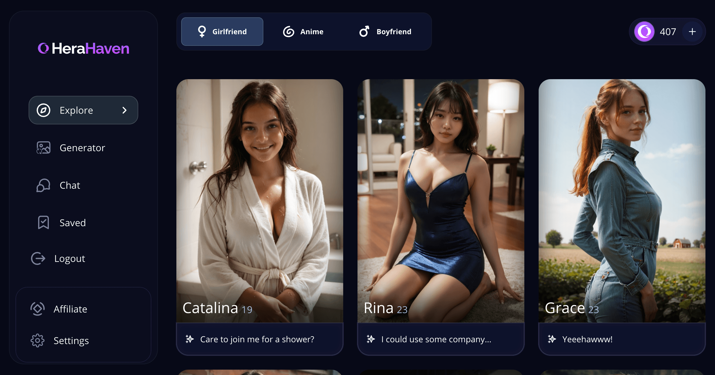 HeraHaven screenshot